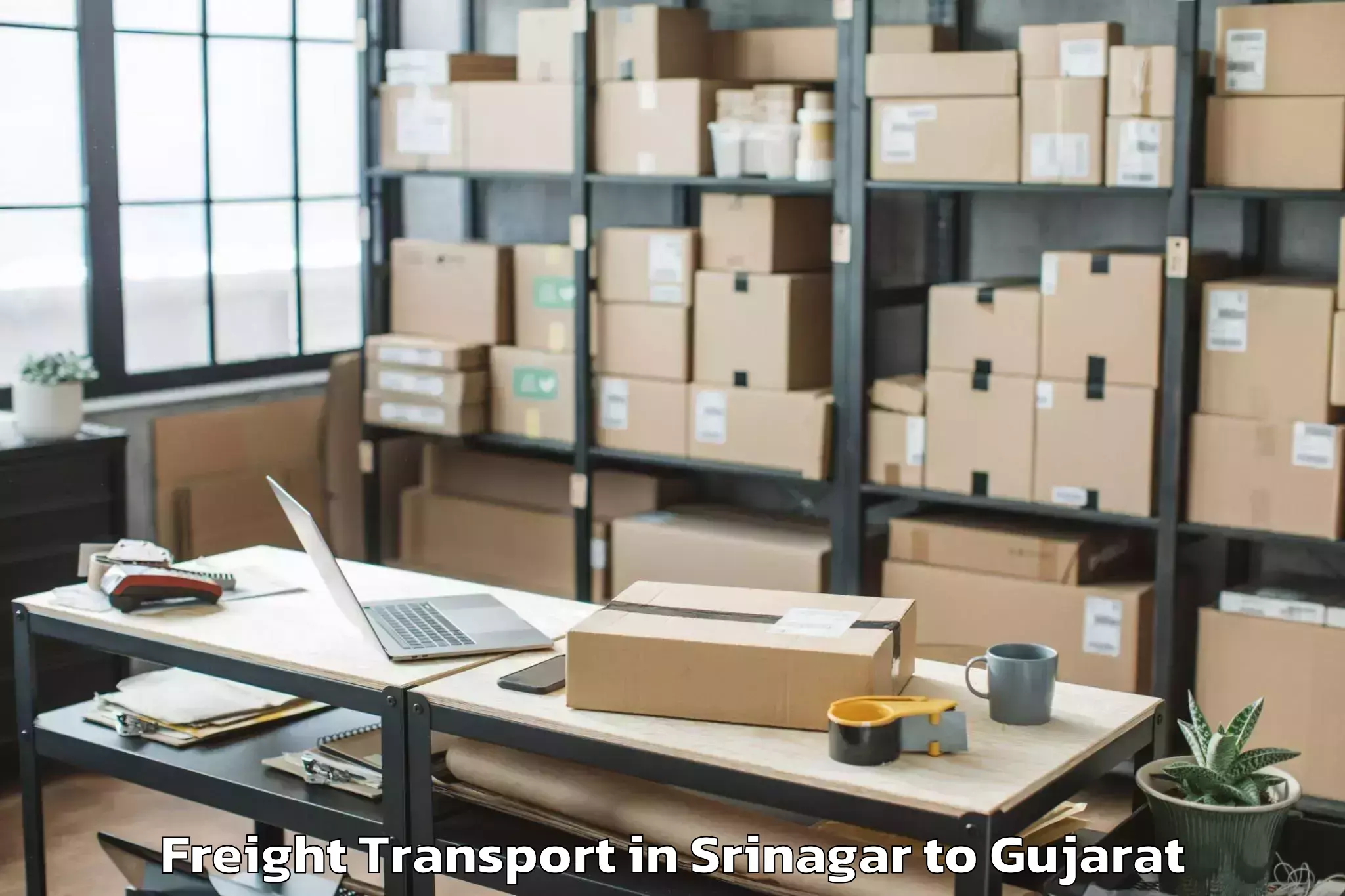 Affordable Srinagar to Jasdan Freight Transport